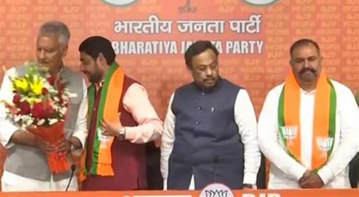 AAP's lone Lok Sabha MP from Jalandhar Sushil Kumar Rinku and MLA Sheetal Angural join BJP