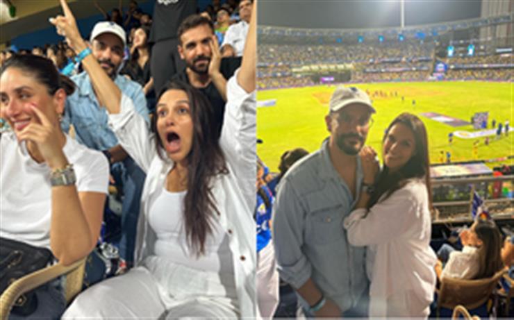 Neha Dhupia shares her own ‘highlights’ from CSK-MI match with Kareena, John and Angad