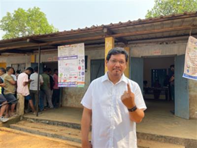Meghalaya CM Conrad Sangma, Agatha Sangma cast vote; appreciate good turnout in morning