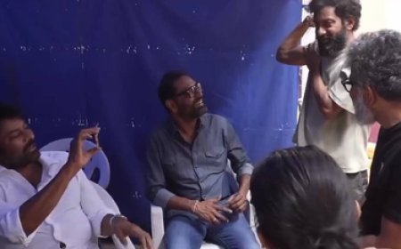 Ram Charan's 'Peddi' makers release video of Chiranjeevi's visit to film's sets