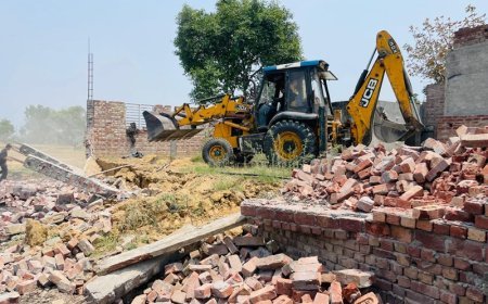 Police Demolishes Illegal Encroachment in Drug-Hit Toti Village; SSP Toora Leads Crackdown