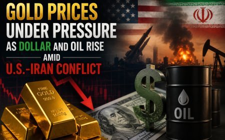 Gold Prices Under Pressure as Dollar and Oil Rise Amid U.S.-Iran Conflict