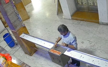 Thief caught red-handed stealing from Siddhivinayak Temple donation box