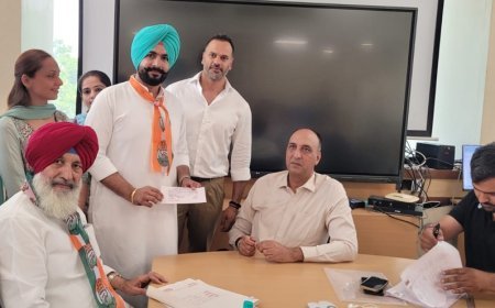 Congress Candidates from All 50 Wards of Mohali File Nominations Under the Leadership of Former Health Minister Balbir Singh Sidhu