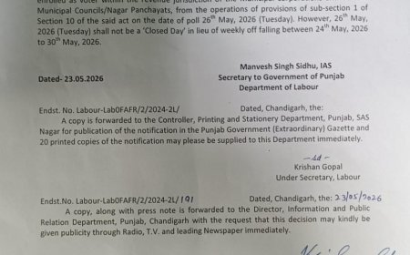 Punjab government declares exemption for shop workers to cast thier vote for Municipal General Elections on May 26