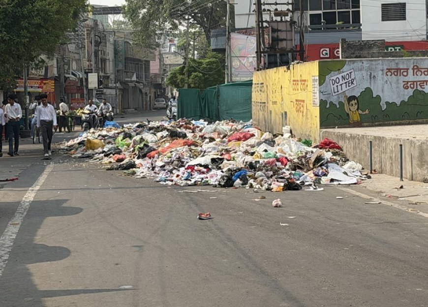 Municipal Employees’ Strike Enters Third Day in Phagwara; Garbage Heaps Trigger Public Concern