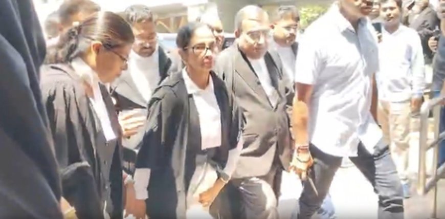 Mamata Banerjee in lawyer's robes at Calcutta HC to argue PIL on post-poll violence