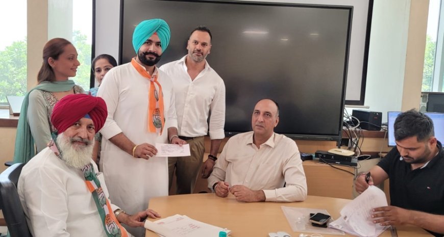 Congress Candidates from All 50 Wards of Mohali File Nominations Under the Leadership of Former Health Minister Balbir Singh Sidhu