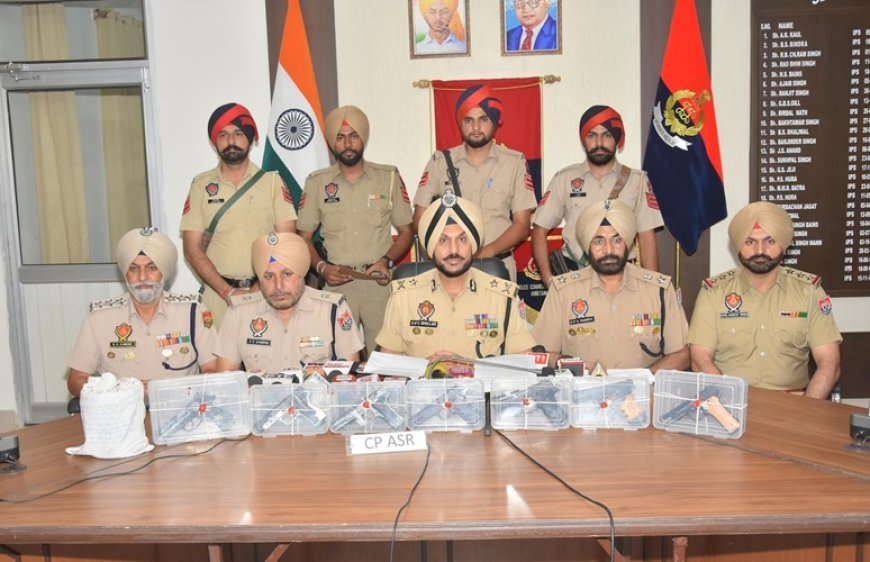 Drug and illegal arms smuggling module busted in Amritsar, one held with 2.1 kg heroin, 7 pistols