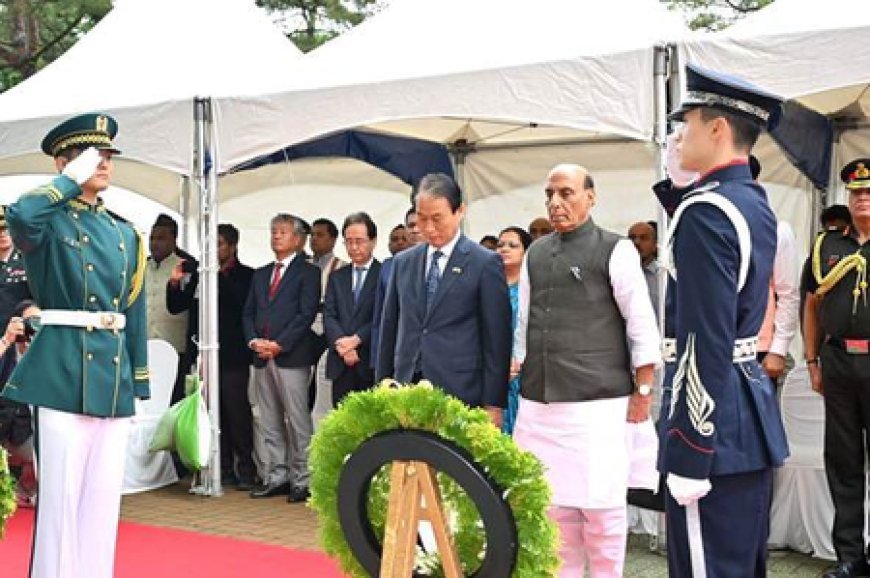 Rajnath Singh inaugurates Indian War Memorial in South Korea, remembers war veterans