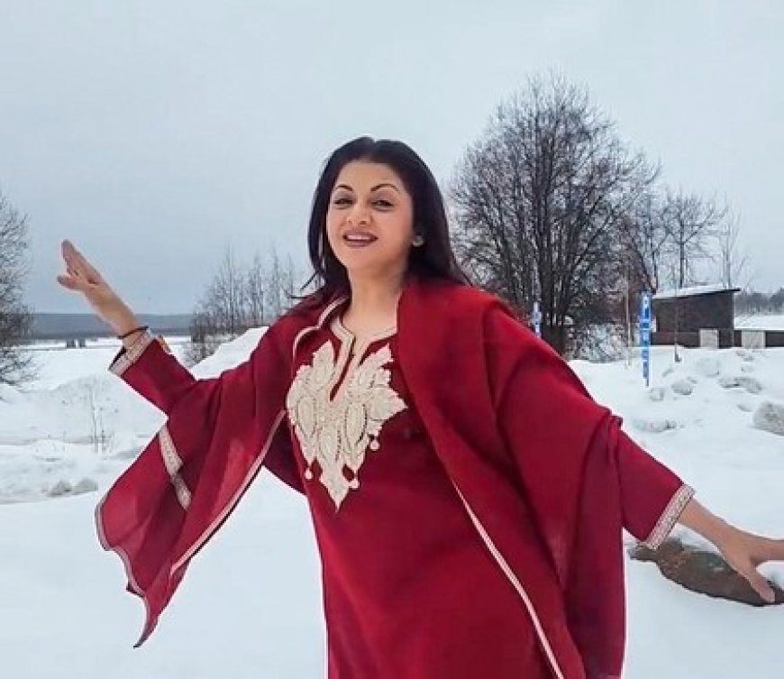 Bhagyashree 'beats the heat' with a romantic performance in Kashmir