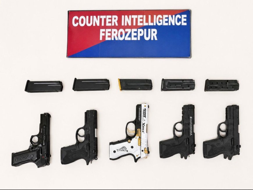 Weapon supplier held with 5 glock pistols in Ferozepur