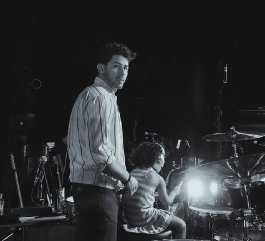 Little Malti Marie turns tiny drummer girl in father Nick Jonas’ latest rehearsal pictures