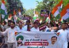 Congress stages statewide protest against arrest of Tanda party worker over allegations of ‘disrespecting’ broom
