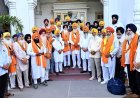 A  jatha of Sikh devotees left for Pakistan amidst chants to celebrate the martyrdom anniversary of Sri Guru Arjan Dev Ji.