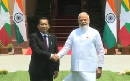 PM Modi, Myanmar Prez Min Aung Hlaing hold bilateral talks at Hyderabad House