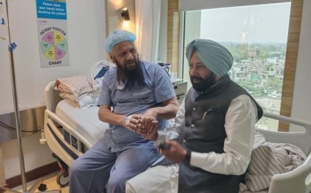 Punjab BJP President Kewal Singh Dhillon Visits Harjit Singh Grewal, Wishes Him Speedy Recovery