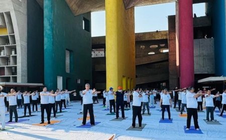 International day of Yoga celebrated at Punjab & Haryana High Court with focus on Yoga for healthy ageing
