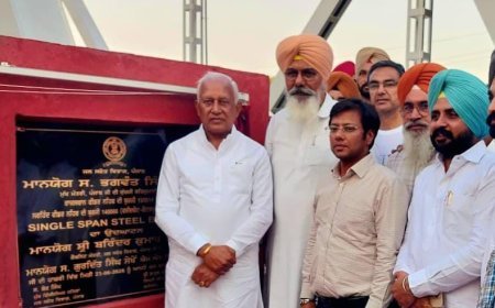 Water resources minister Barinder Kumar Goyal inaugurates multi-crore bridges and lined watercourses in faridkot constituency