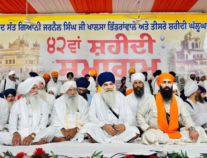Massive Panthic Gathering at Damdami Taksal Marks 42nd Martyrdom Anniversary of the Third Ghallughara; Emotional Tributes Paid to martyrs 