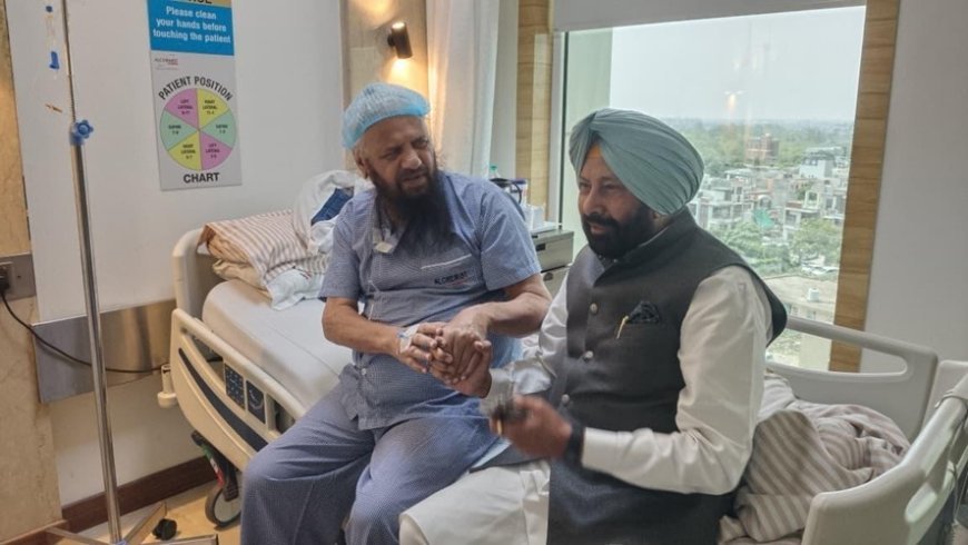 Punjab BJP President Kewal Singh Dhillon Visits Harjit Singh Grewal, Wishes Him Speedy Recovery