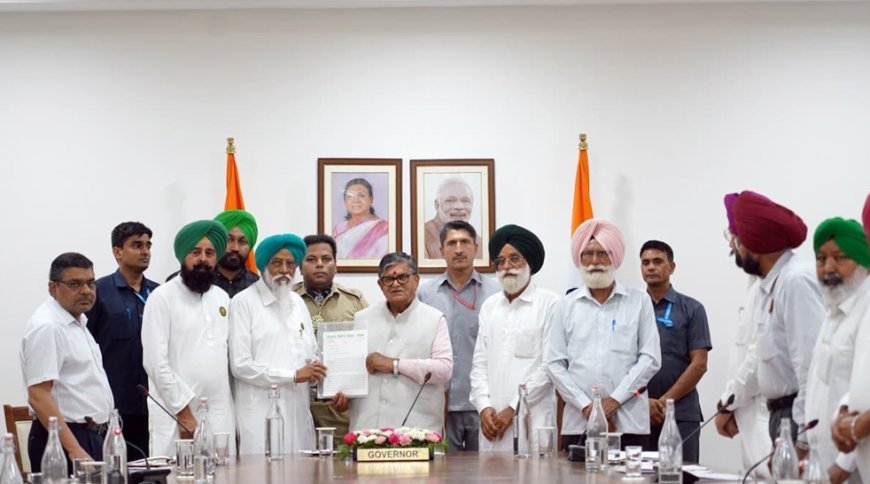 SKM (Punjab) Submits Memorandum to Punjab Governor on Farmers’ Issues