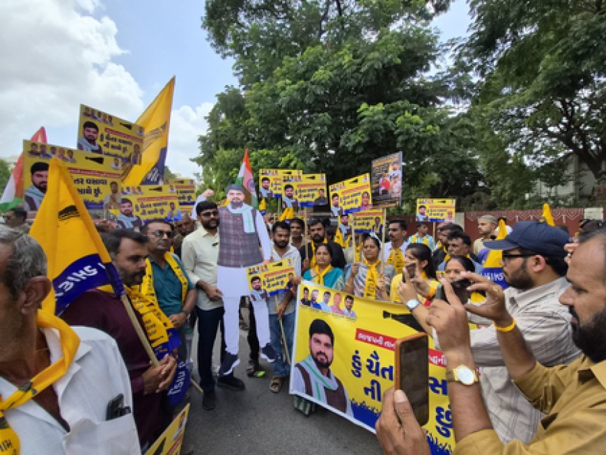 Gujarat: AAP stages statewide protest in support of jailed MLA; party vows legal fight