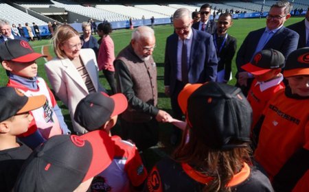 Delighted to witness young sporting talent play cricket, Kabaddi at MCG: PM Modi
