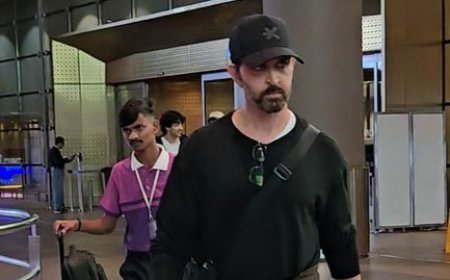 Hrithik Roshan returns to Mumbai with sons & girlfriend Saba Azad after family vacation