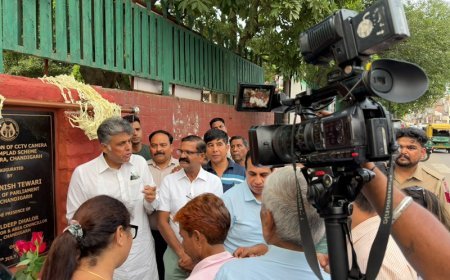 MP Manish Tewari inaugurates CCTV Camera Project in Daddu Majra