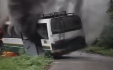 Major Bus Tragedy Averted in Kangra as HRTC Bus Catches Fire; All Passengers Safe