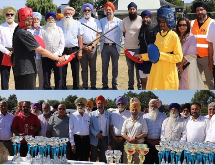 Zora Singh of Baba Fateh Singh Akhara, Woolwich, wins title at 12th UK Gatka Championship