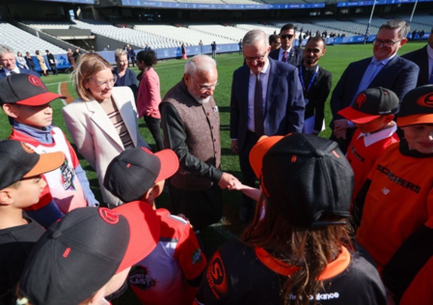 Delighted to witness young sporting talent play cricket, Kabaddi at MCG: PM Modi