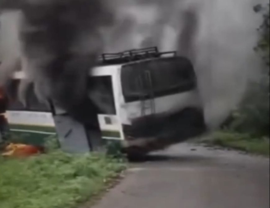 Major Bus Tragedy Averted in Kangra as HRTC Bus Catches Fire; All Passengers Safe