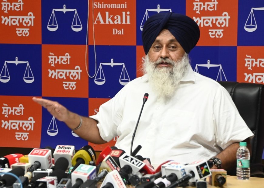 Sukhbir Badal condemns Delhi Lt Gov’s decision to impose preventive detention under NSA in the national capital