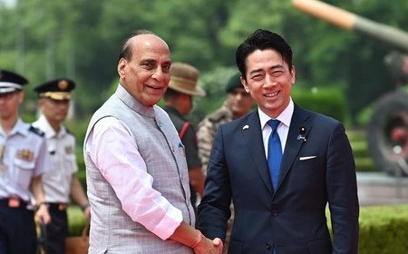 Japanese Defence Minister receives warm welcome in Delhi, to hold talks with Rajnath Singh