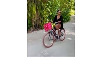 Bipasha Basu goes cycling in black bikini