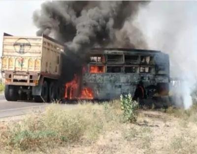 Twelve dead in bus-trolley collision in Rajasthan's Barmer