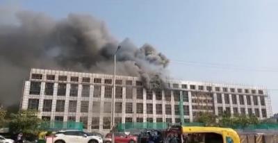 Fire breaks out in Vishveshwarayya Bhawan in Patna