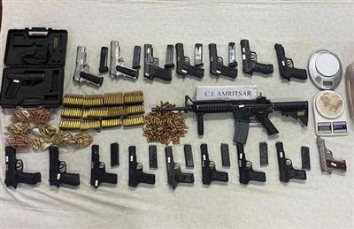Punjab Police arrests three more members of drone based arms smuggling module, seized Rs.1 crore, weapons, heroin
