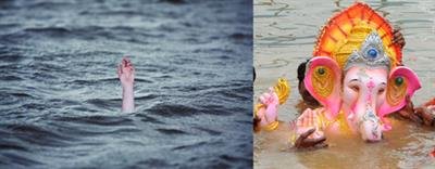 Gujarat: Man. nephew drown during Ganesh idol immersion