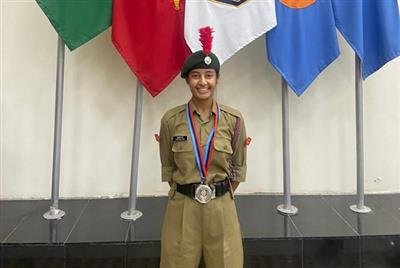 Ammodini Arya, student of MCM college, shines in all India Thal Sainik camp