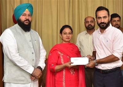 Meet Hayer handed over appointment letters to 13 newly appointed candidates of PWRMDC