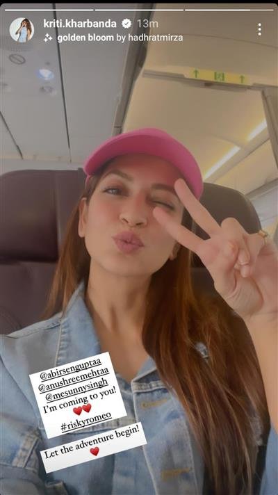 Kriti Kharbanda Takes to Social Media to Share her Excitement as She Embarks on "Risky Romeo" Shoot