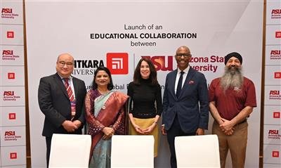 In collaboration with Arizona State University, Chitkara University will establish the International College for Indian students.