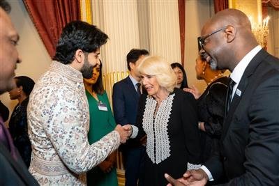 Commonwealth's Global Youth Ambassador Darasing Khurana meets Her Majesty Queen Camilla in London