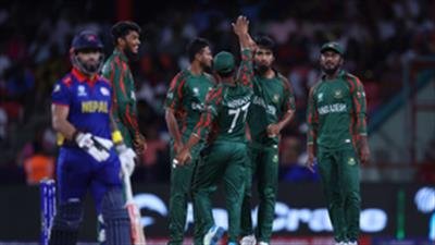 T20 World Cup: Bangladesh survive Nepal scare to seal Super 8 berth