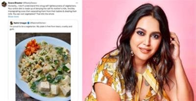 Swara Bhasker slams food blogger's 'proud to be vegetarian' social media post
