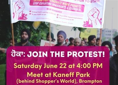 Hundreds of international students protest in Brampton to stop impending mass deportations