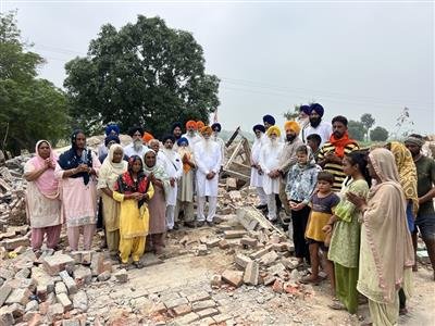 SGPC reached out to Sikh families of Amupur village displaced by the BJP government of Haryana